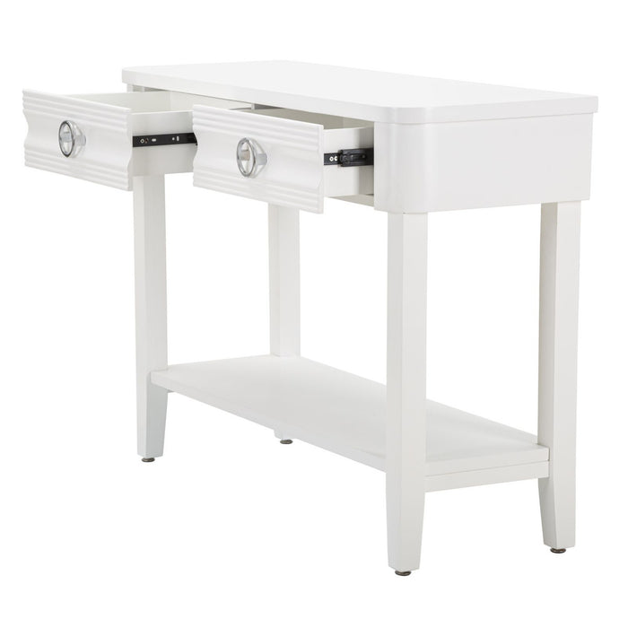 Tavolo Consolle MF603, Bianco, Legno, 110x40x82 cm, Seven Design