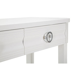 Tavolo Consolle MF603, Bianco, Legno, 110x40x82 cm, Seven Design