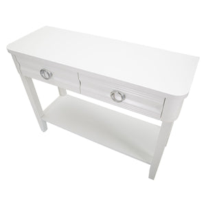 Tavolo Consolle MF603, Bianco, Legno, 110x40x82 cm, Seven Design