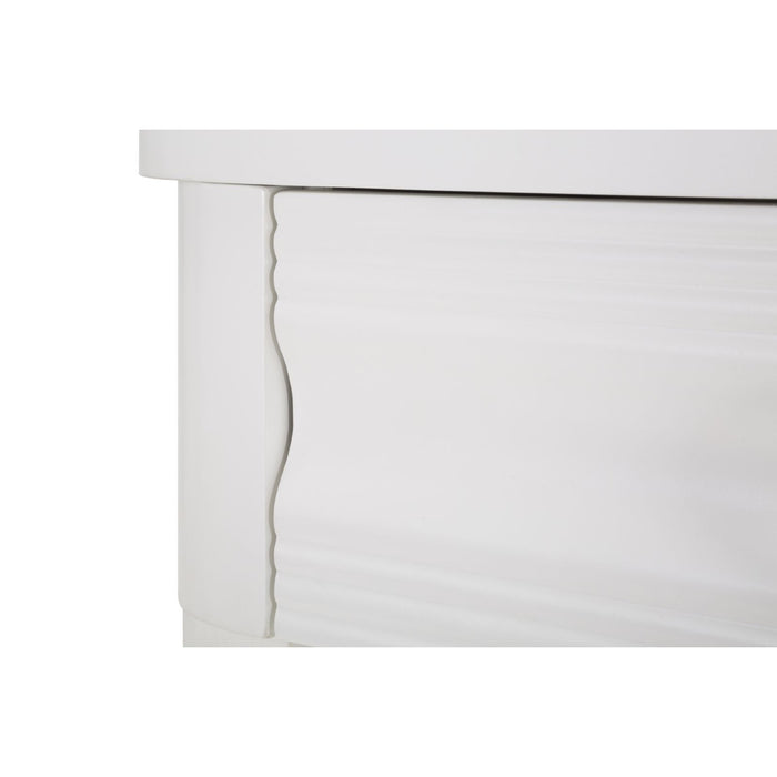 Tavolo Consolle MF603, Bianco, Legno, 110x40x82 cm, Seven Design
