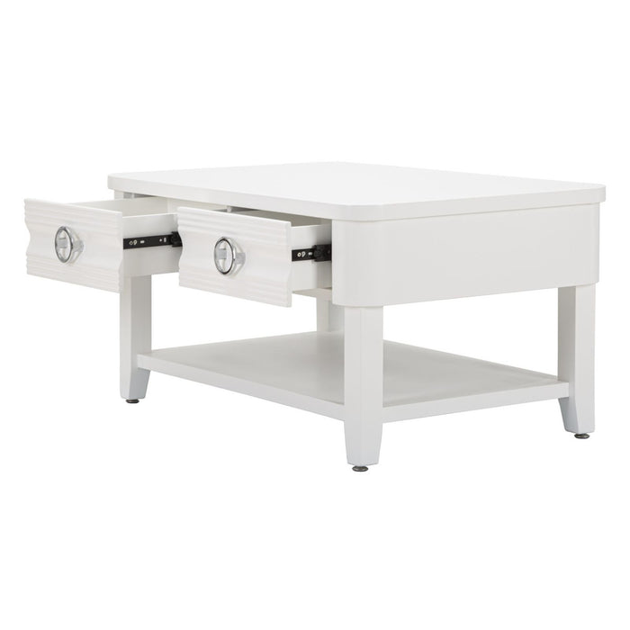 Tavolino MF516, Bianco, Legno, 90x60x47 cm, Seven Design