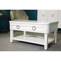 Tavolino MF516, Bianco, Legno, 90x60x47 cm, Seven Design