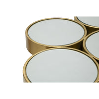 Tavolo Consolle MF623, Oro, Metallo, 100x55x70 cm, Seven Design