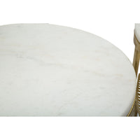 Tavolino Gogli, Oro, Metallo, 35x35x65,5 cm, Seven Design