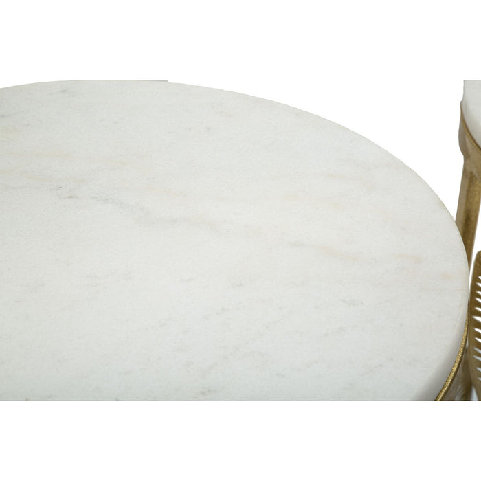 Tavolino Gogli, Oro, Metallo, 35x35x65,5 cm, Seven Design