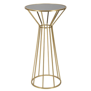 Tavolino MF587, Oro, Metallo, 50x50x100 cm, Seven Design