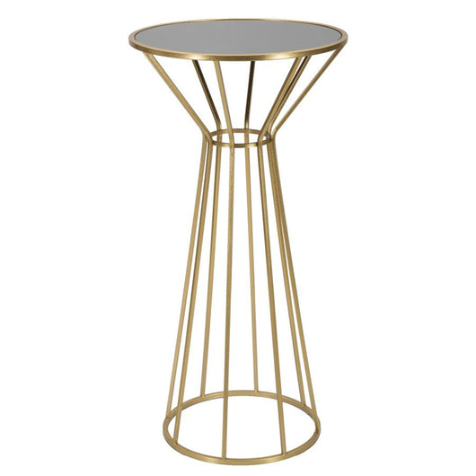 Tavolino MF587, Oro, Metallo, 50x50x100 cm, Seven Design