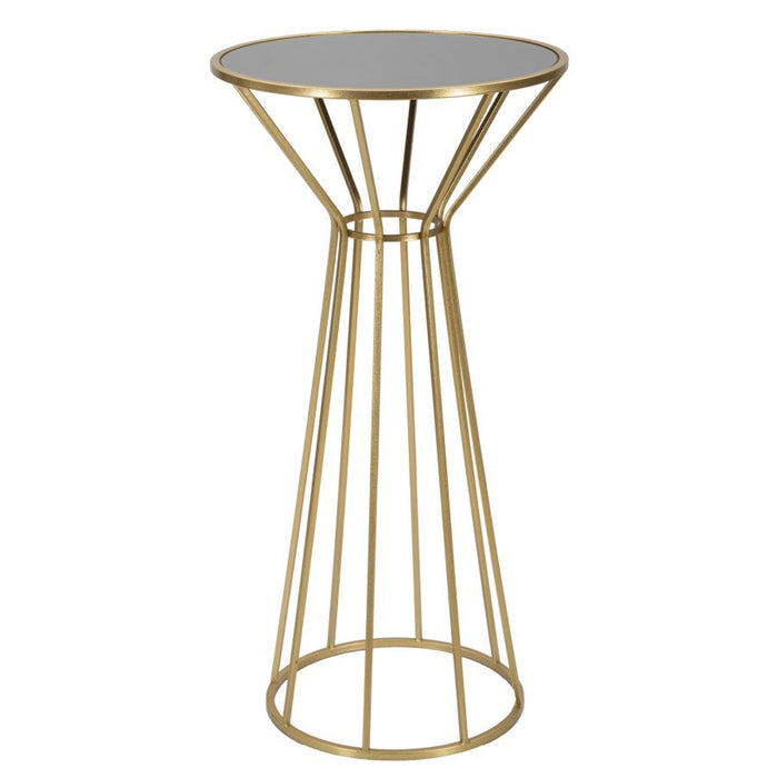 Tavolino MF587, Oro, Metallo, 50x50x100 cm, Seven Design
