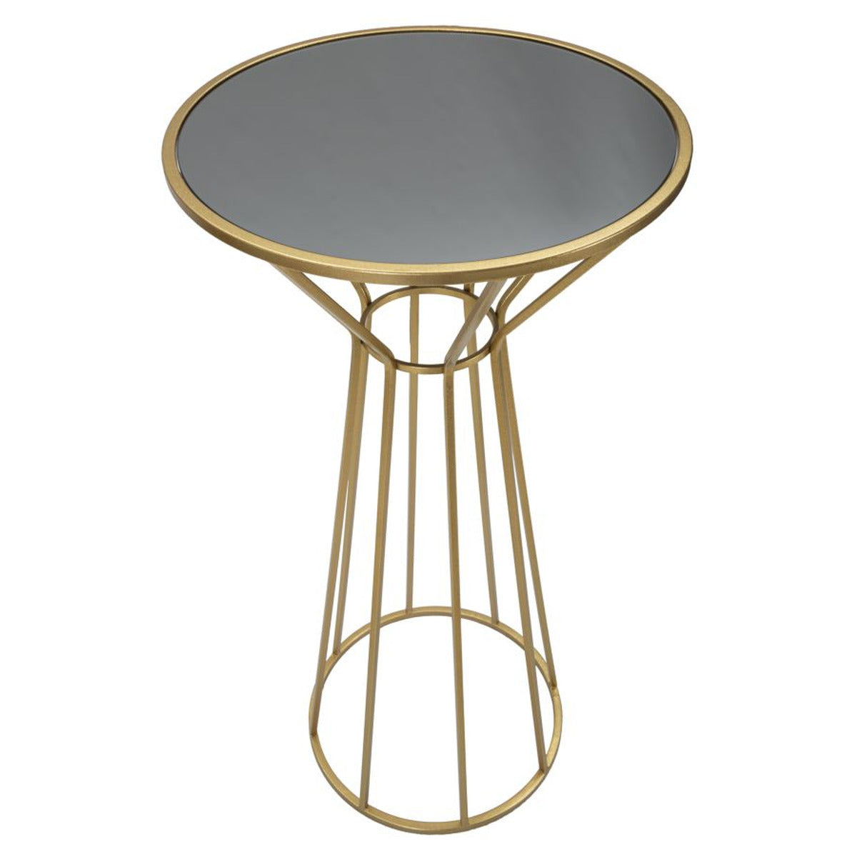 Tavolino MF587, Oro, Metallo, 50x50x100 cm, Seven Design