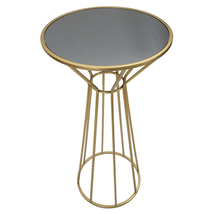 Tavolino MF587, Oro, Metallo, 50x50x100 cm, Seven Design