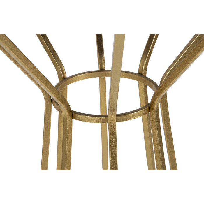 Tavolino MF587, Oro, Metallo, 50x50x100 cm, Seven Design
