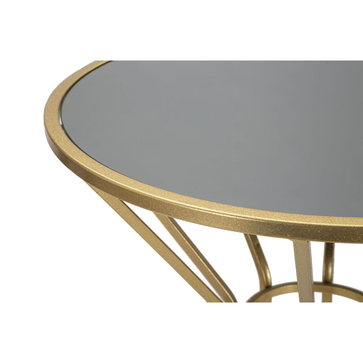 Tavolino MF587, Oro, Metallo, 50x50x100 cm, Seven Design