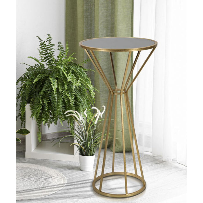 Tavolino MF587, Oro, Metallo, 50x50x100 cm, Seven Design