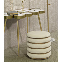 Pouf MF362, Marrone, Cotone, 40x40x42 cm, Seven Design