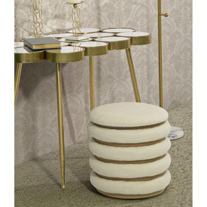 Pouf MF362, Marrone, Cotone, 40x40x42 cm, Seven Design