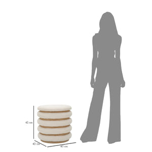 Pouf MF362, Marrone, Cotone, 40x40x42 cm, Seven Design