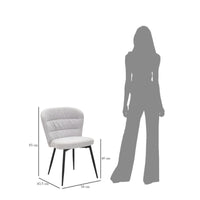 Set di 2 Sedie MF378, Grigio, Metallo, 58x60,5x85 cm, Seven Design