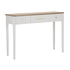 Tavolo Consolle MF606, Bianco, Legno, 107x37x80 cm, Seven Design