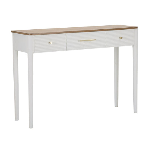 Tavolo Consolle MF606, Bianco, Legno, 107x37x80 cm, Seven Design
