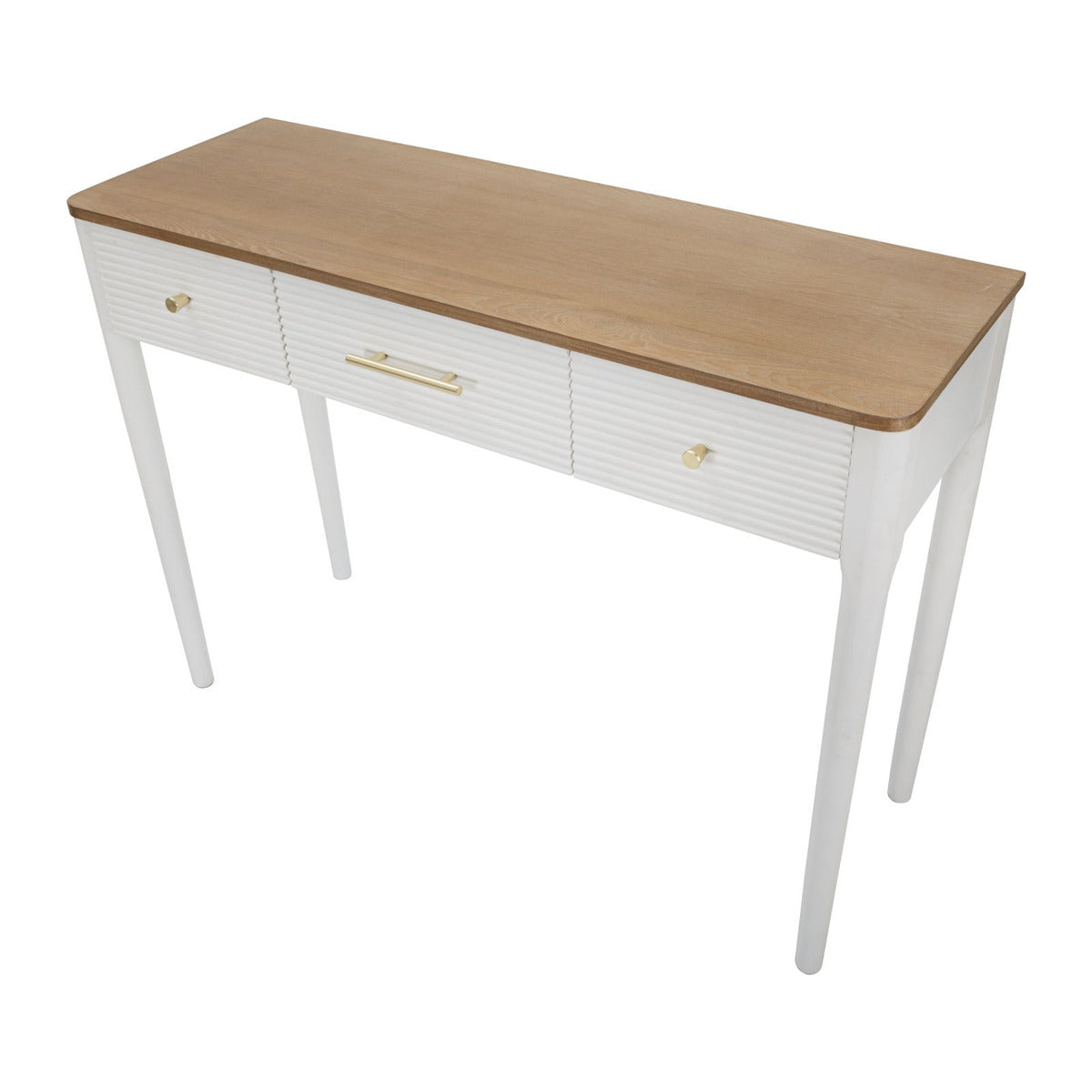 Tavolo Consolle MF606, Bianco, Legno, 107x37x80 cm, Seven Design