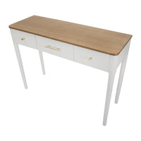 Tavolo Consolle MF606, Bianco, Legno, 107x37x80 cm, Seven Design