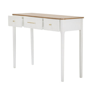 Tavolo Consolle MF606, Bianco, Legno, 107x37x80 cm, Seven Design