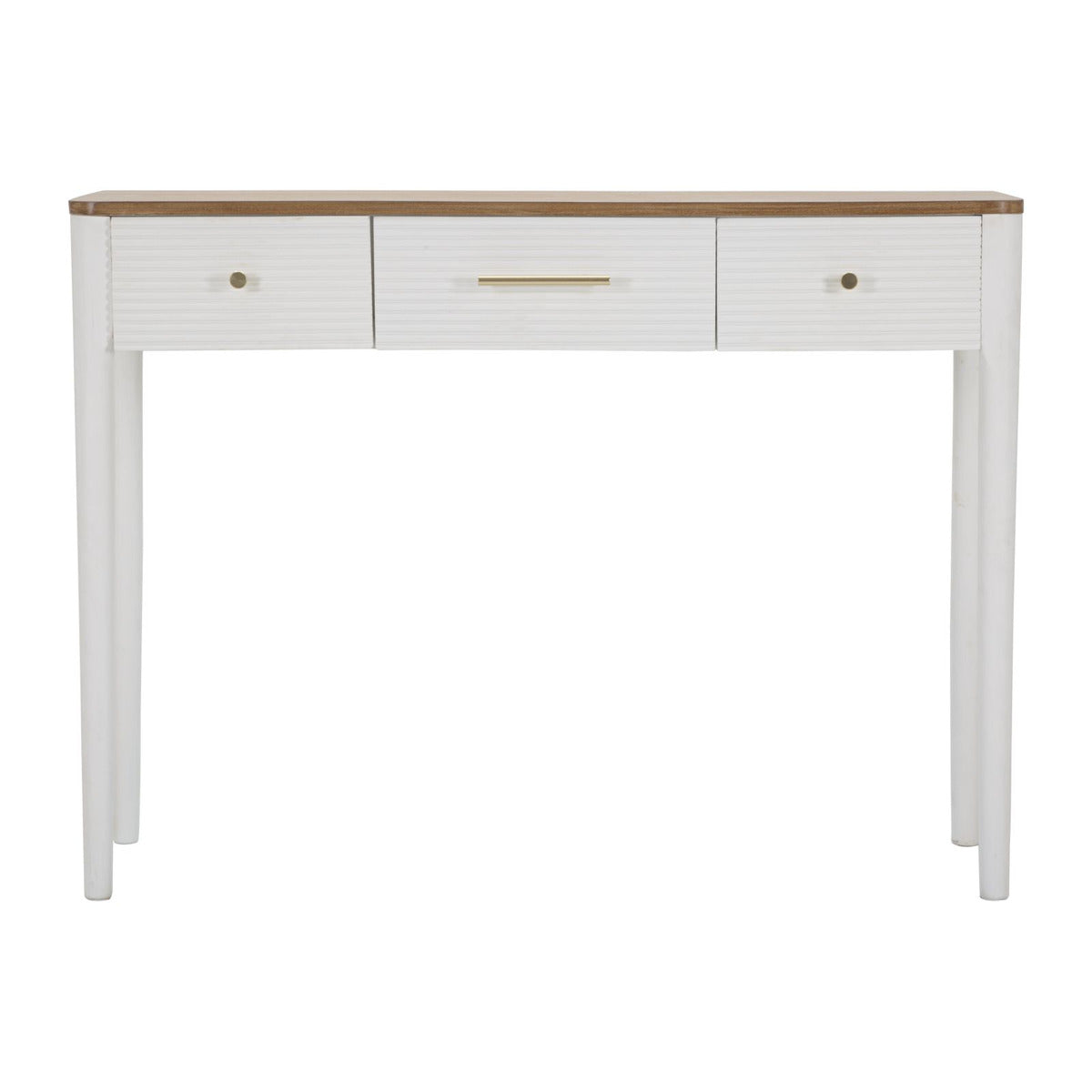 Tavolo Consolle MF606, Bianco, Legno, 107x37x80 cm, Seven Design