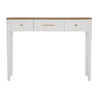 Tavolo Consolle MF606, Bianco, Legno, 107x37x80 cm, Seven Design