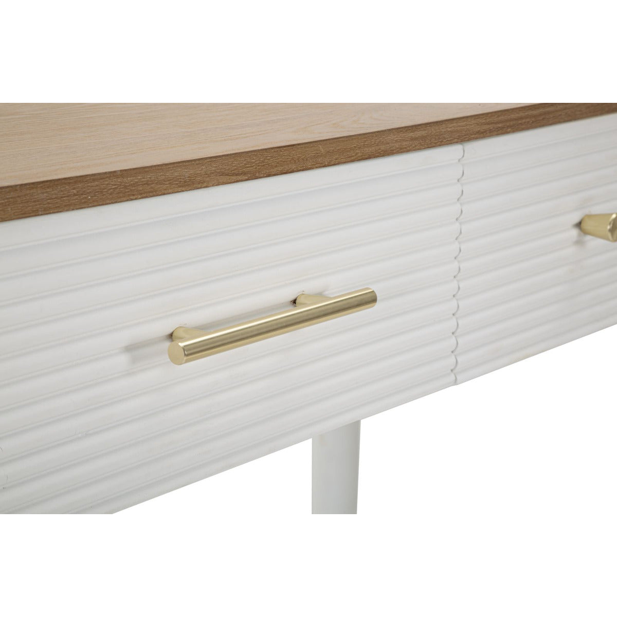 Tavolo Consolle MF606, Bianco, Legno, 107x37x80 cm, Seven Design