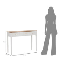 Tavolo Consolle MF606, Bianco, Legno, 107x37x80 cm, Seven Design