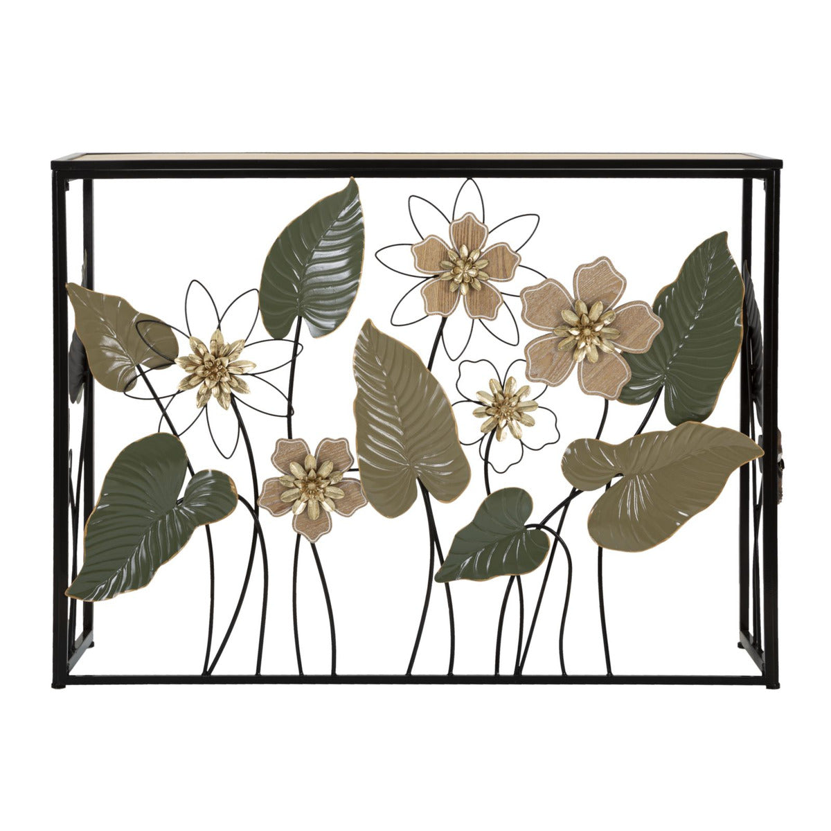 Tavolo Consolle Natura 2, Multicolore, Metallo, 108x36,8x80 cm, Seven Design