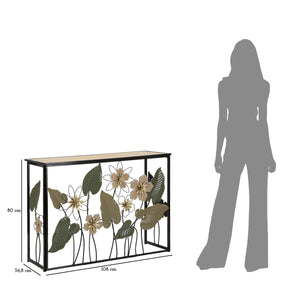 Tavolo Consolle Natura 2, Multicolore, Metallo, 108x36,8x80 cm, Seven Design