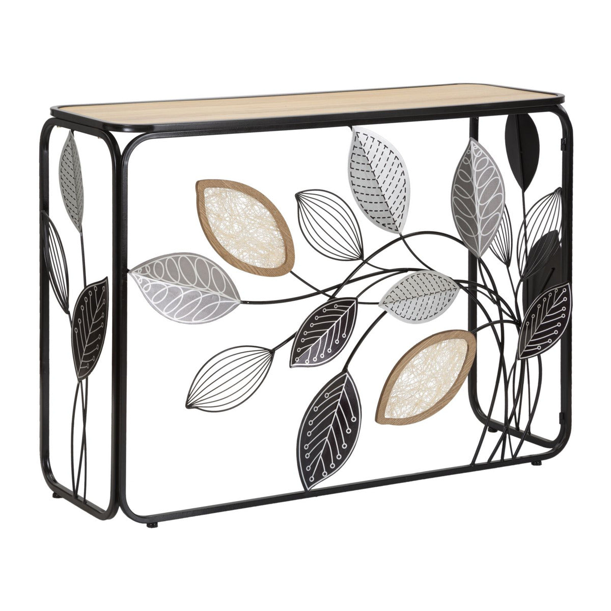Tavolo Consolle Natura 3, Multicolore, Metallo, 108x36,8x80 cm, Seven Design