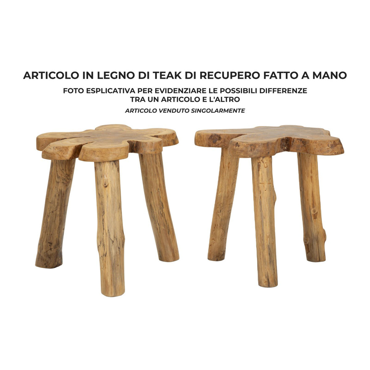 Tavolino Natura 14, Marrone, Legno, 47x50x50 cm, Seven Design