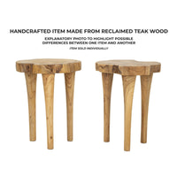 Sgabello Basso Natura 12, Marrone, Legno, 35x35x45 cm, Seven Design