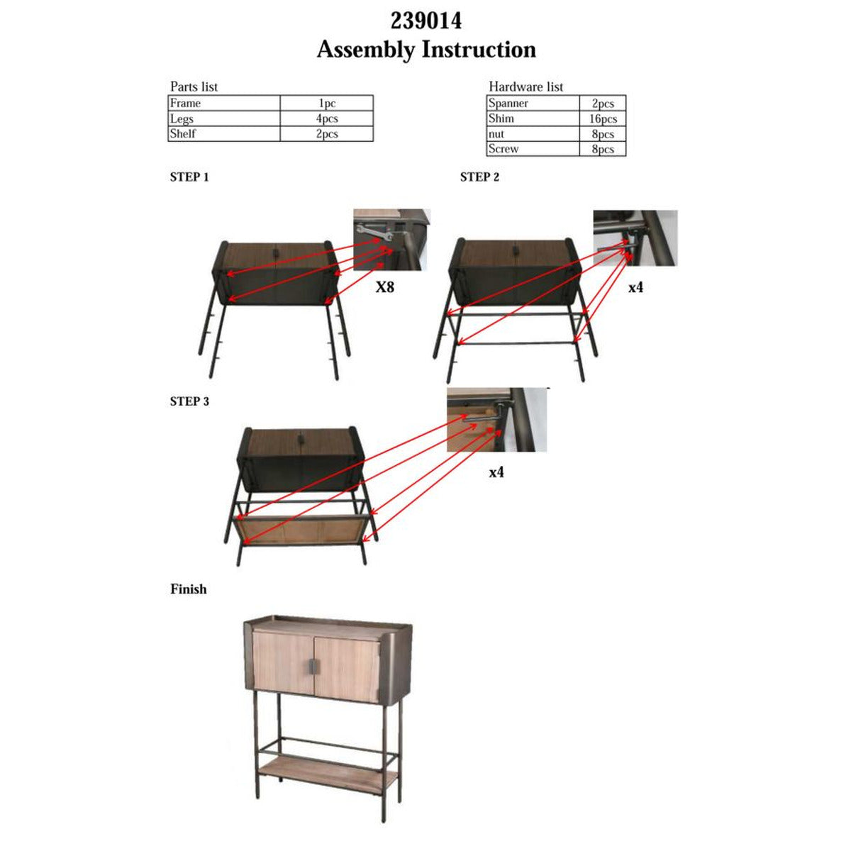 Tavolo Consolle MF610, Marrone, Legno, 100x42x110 cm, Seven Design