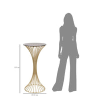 Tavolino MF596, Oro, Metallo, 50x50x103 cm, Seven Design