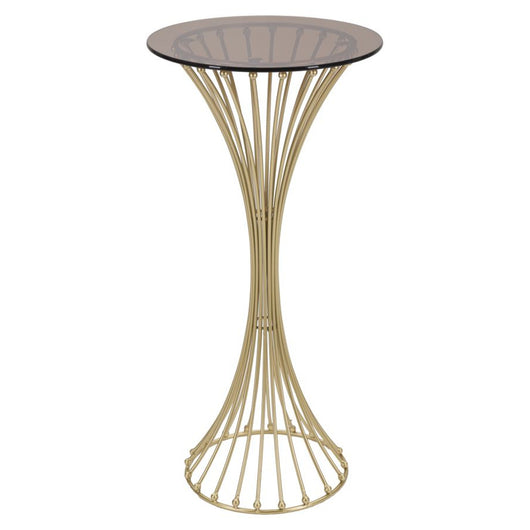 Tavolino MF599, Oro, Metallo, 40x40x82 cm, Seven Design