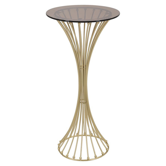 Tavolino MF599, Oro, Metallo, 40x40x82 cm, Seven Design