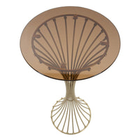 Tavolino MF599, Oro, Metallo, 40x40x82 cm, Seven Design