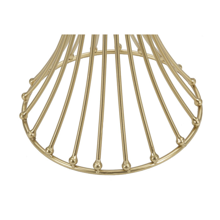 Tavolino MF599, Oro, Metallo, 40x40x82 cm, Seven Design