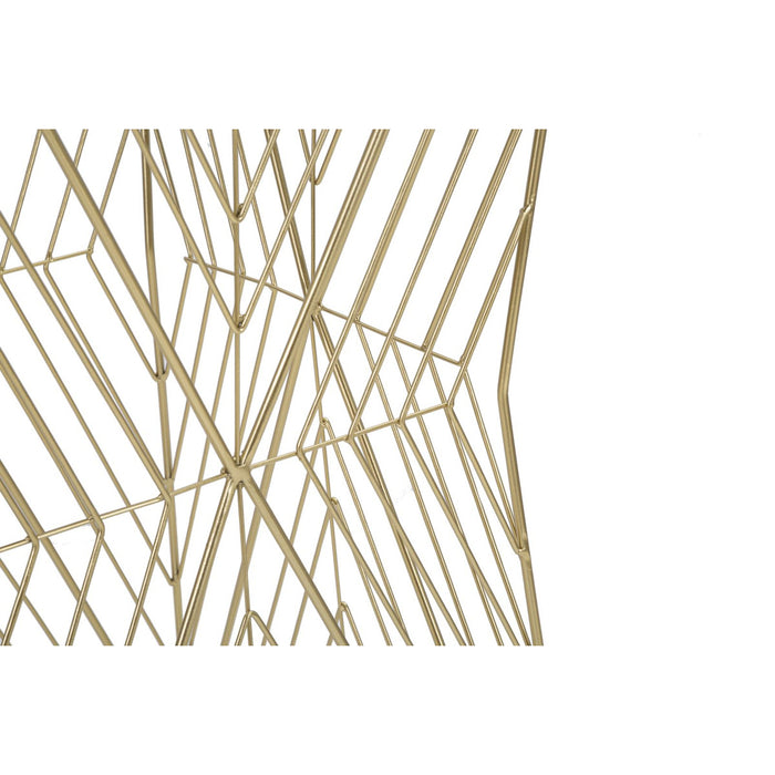 Tavolino MF594, Oro, Metallo, 50x50x100 cm, Seven Design