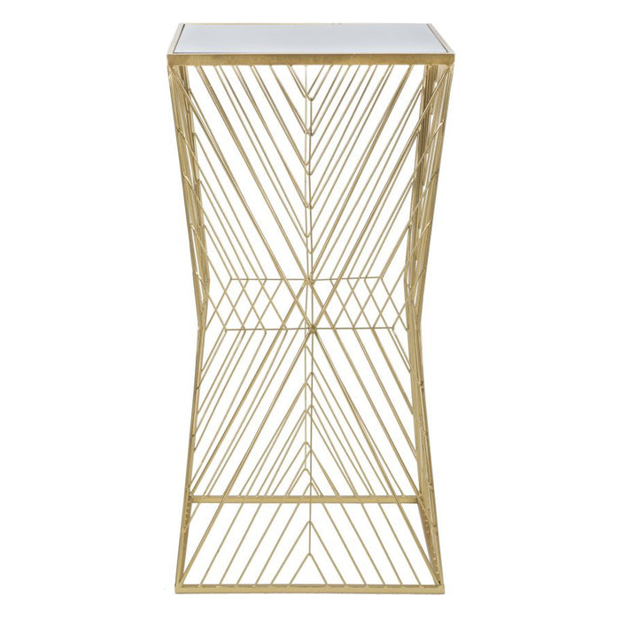 Tavolino MF594, Oro, Metallo, 50x50x100 cm, Seven Design