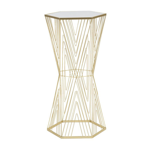 Tavolino MF600, Oro, Metallo, 40x35x80 cm, Seven Design