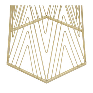 Tavolino MF600, Oro, Metallo, 40x35x80 cm, Seven Design