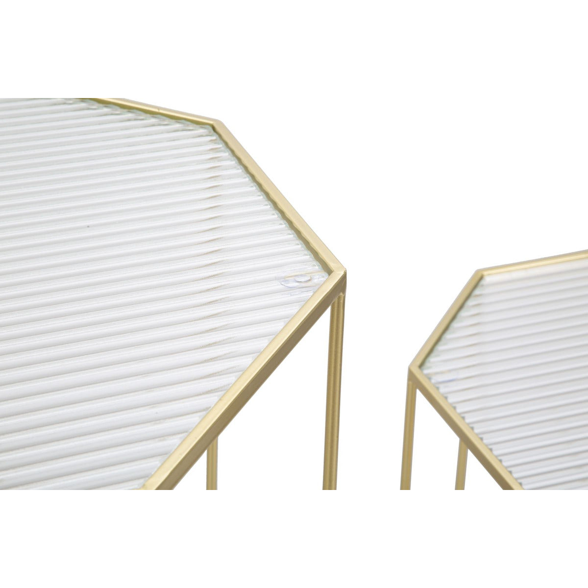 Tavolino MF598, Oro, Metallo, 50x46x100 cm, Seven Design