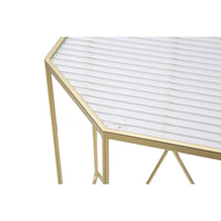 Tavolino MF598, Oro, Metallo, 50x46x100 cm, Seven Design