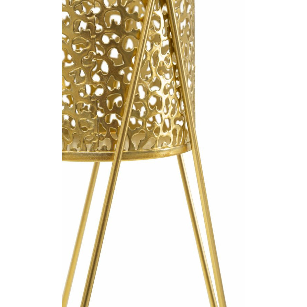 Set di 2 Vasi per Piante MF403, Oro, Metallo, 21x20x46 cm, Seven Design