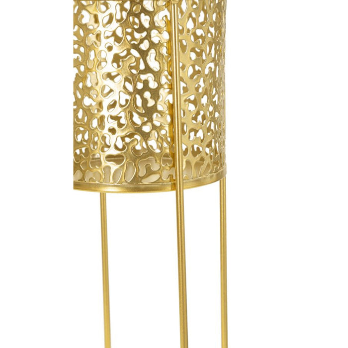Set di 2 Vasi per Piante MF407, Oro, Metallo, 17x17x46 cm, Seven Design
