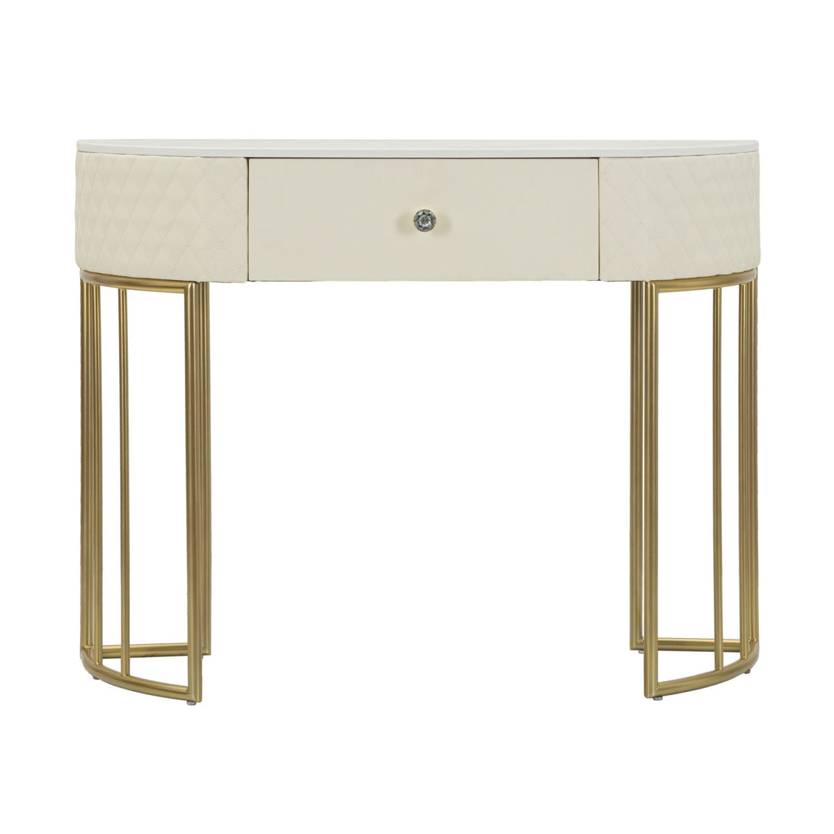 Tavolo Consolle MF607, Bianco, Legno, 100x40x75 cm, Seven Design